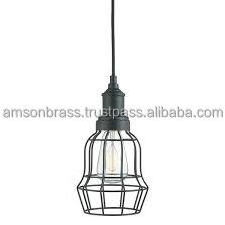 Simple Vintage Rusty Cage Wire Pendant Light Showroom Ceiling Lamp Pendant Light For Office Restaurant Home