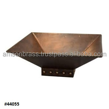 Outdoor Table Top C Standard Rectangular Solid Copper Fire Pit New design and simple fire pit with legs