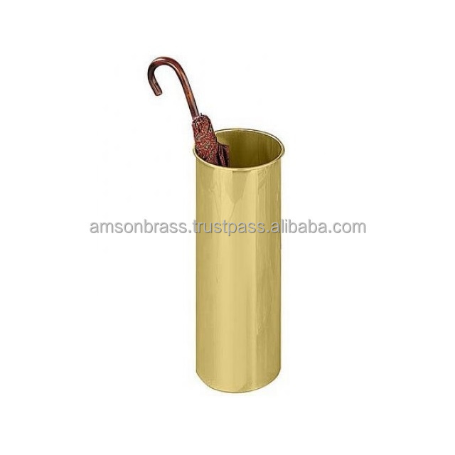 Metal Brass Umbrella Stand Handmade Classic Corner Umbrella Holder With Swivel Handle Home Hotel Decorative