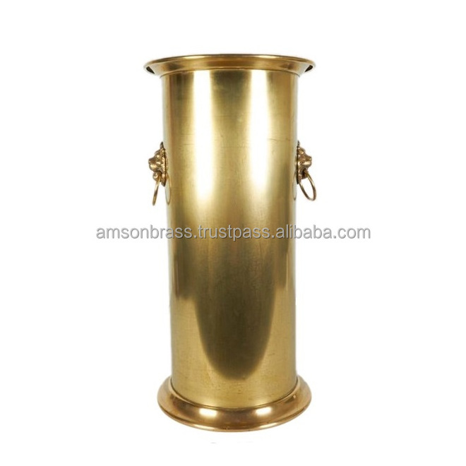 Antique Bronze Finished Metal Brass Umbrella Stand Free Standing Umbrella Holder Rack Oldest Design Umbrella Holder