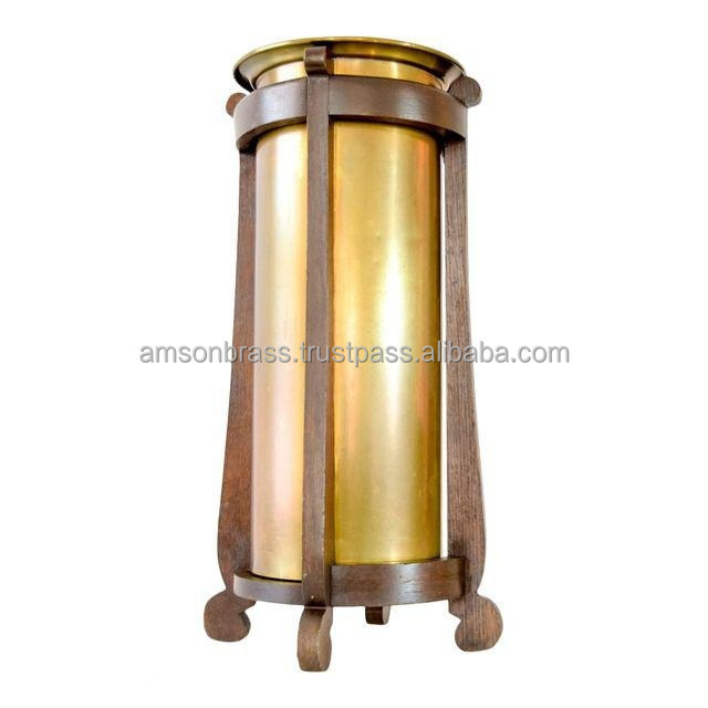 Antique Bronze Finished Metal Brass Umbrella Stand Free Standing Umbrella Holder Rack Oldest Design Umbrella Holder