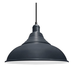 Matt Black Round Shape Shade Long Life Lamp Modern Industrial Style Metal Ceiling Light Pendant Shade Retro Lampshade