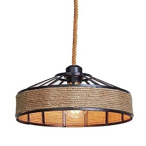 Rope Style Pendant Light Industrial Chandelier Island Light Ceiling Lamp Shade for Restaurant Cafe Bars Decor Pendent Lamp