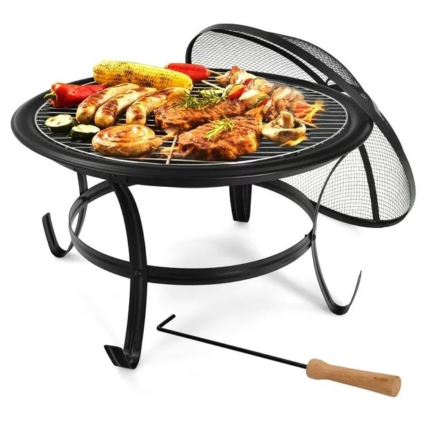 Best Quality Fire Pit 30inch Open Fire Grill with Cooking Grate for Outdoor Cooking Heavy Duty Open Grill Fire Pit Metal