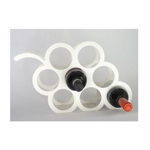 Aluminium Wine Metal Rack White Wine Bottle Holder Display Rack Decor Counter Top Wine Racks for Kitchen Tabletop Decor