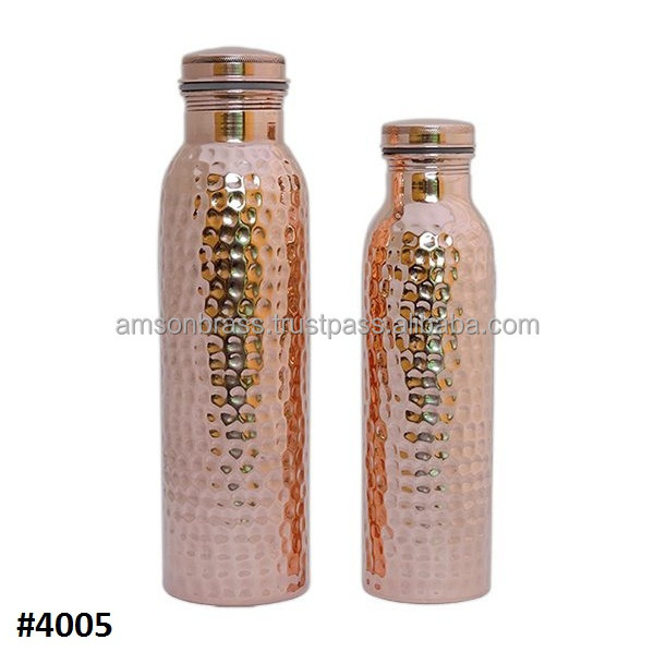 Designer Travels Pure Copper Water Bottle Copper Water Bottle for Gym Yoga Workout Health Benefits Immediately Doctor Bottle