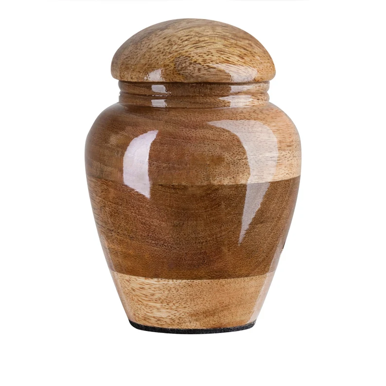 Keepsake Cremation Urn for Human Pet Hand Made Wooden Urn Italian Mango Wood keepsake Cremation Urn for Ashes Unique Design