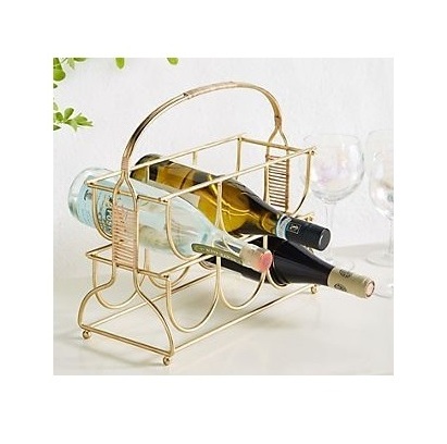 Aluminium Wine Metal Rack White Wine Bottle Holder Display Rack Decor Counter Top Wine Racks for Kitchen Tabletop Decor