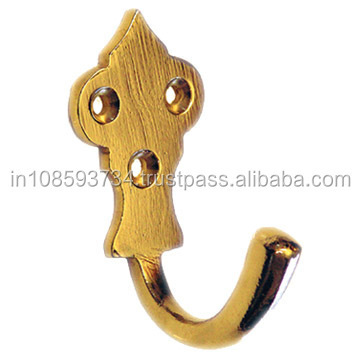 Wholesale Wall Door Solid Brass Metal Clothes Hook