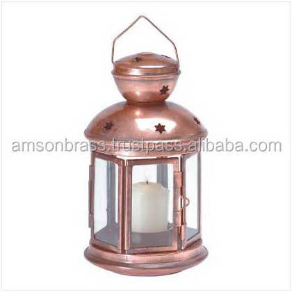 Square Shaped Lantern Arabic Metal Tea Light Votive Candle Holder High Quality Metal Candle Lantern for Table Top