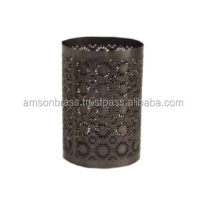 Perforated Metal Votive Candle Holder Bronze Finished Classic Candle Holder Reasonable Prices Small Votive