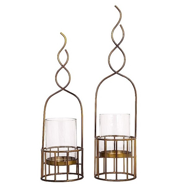 Metal Glass Gold Plated Finishing Glass And Metal Tea Light Candle Holder Hot Selling Living Room Decoration Metal Candle Holder