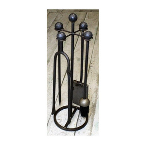 Black Powder Coated Finished Fireplace Accessories Kit Fire Pit Tool Tool Poker Tongs Shovel Brush Stand