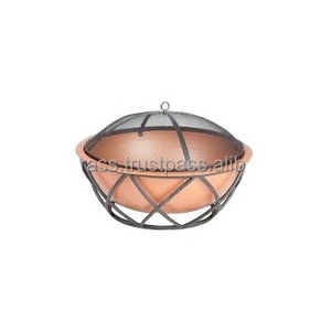 Solid Metal Iron & Copper Bowl Outdoor Wholesale Wood Burning Fire Pits Garden Fire Pit Round Shaped Decorative