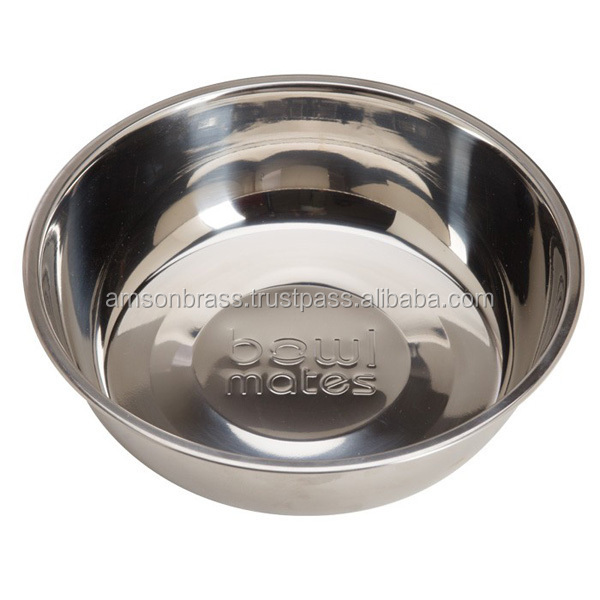 Manufacturer Neat & Clean Base Rubber Stainless Steel Dog Bowl Pet Bowl & Feeder