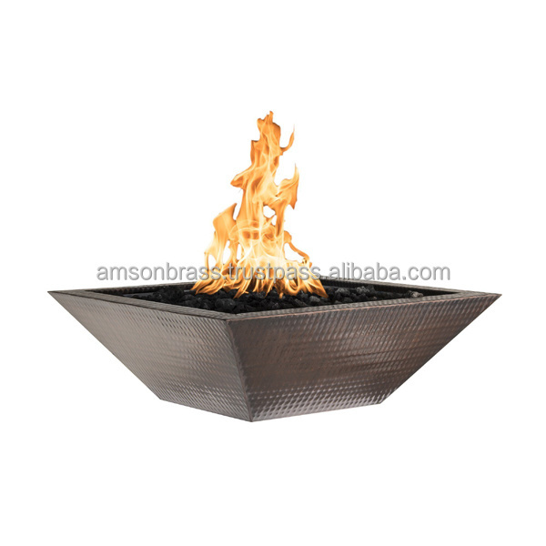 New Design Fire Pit Copper Bowl Simple Fire Pit for Camping Outdoor Camping Fire Pit Garden Cooking Grid