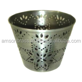 Luxury Decorative White Mosaic Glass Votive Candle Holder