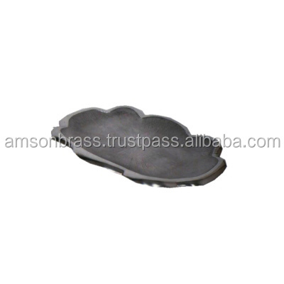 Reusable Metal Aluminium Table Top Black Antique Dishes Plates