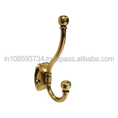 Wholesale Wall Door Solid Brass Metal Clothes Hook