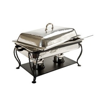 Amazing Food Warmer Chafing Pot Chafing Dish Hotel Supply  Copper Chafing Dish With Black Metal Frame