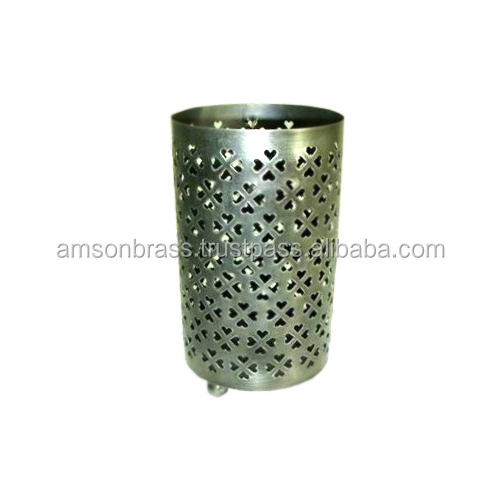 Glass Votive Candle Holder For Decorating Home Candle Holder Set Wedding Tapered Nickel Plated Votive