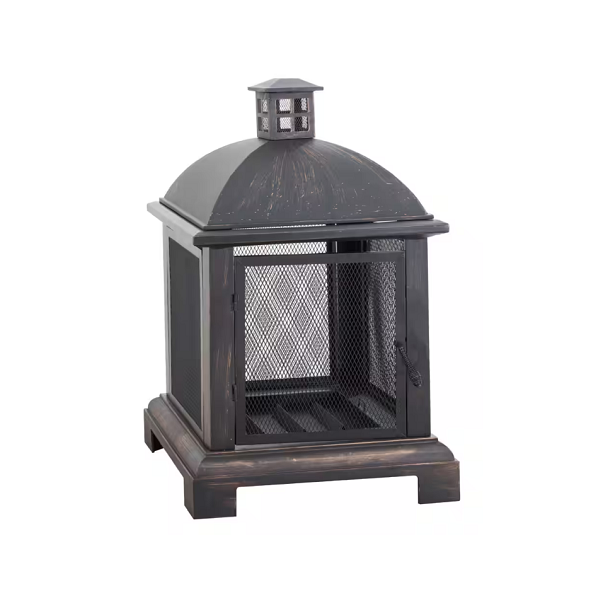 Metal Large Lantern Design Fire Pit Garden Accessories Wood Burner Iron Fire Pit Portable Camping Home Hotel Backyard Fire Pit