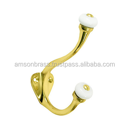 High Quality Brass Classic Door Hooks Metal Brass Decorative Brass Hook  Manufacturer Cloth Hanging Hook