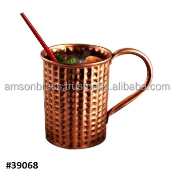 Tabletop Copper Jug Set Hammered Copper Pitcher Set for Home Kitchen Room