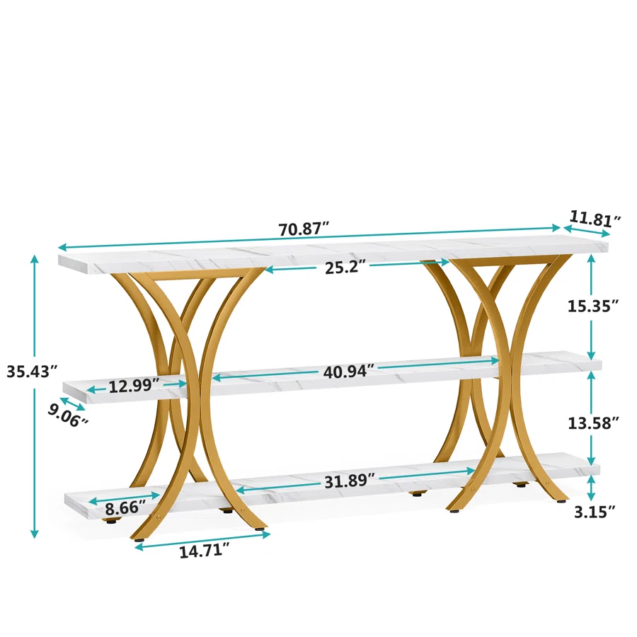 Stainless Steel Gold Color Console Table Unique Design High Quality Console Table for Living Room New Side Console Table