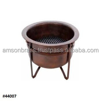 HIGH QUALITY METAL PURE COPPER BBQ GRILL ROUND FOLDING FIRE PIT OUTDOOR GARDEN HEATER FIRE PIT