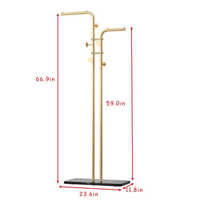 High Quality  Coat Stand Entryway Standing Coat Hanger Furniture Metal Clothes Suits Accessories Coat Rack Hanger Stand