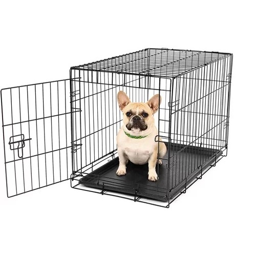 Premium Quality Heavy Duty Dog Crate Strong Metal Large Dog Cage Sky Blue Colour Metal Dog Cage for Car Travel Small Crate