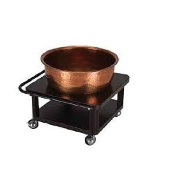 Premium Quality Round Pedicure Bowl Hammered Copper Foot Spa Beauty Salon Massage Pedicure Bowl With Stand