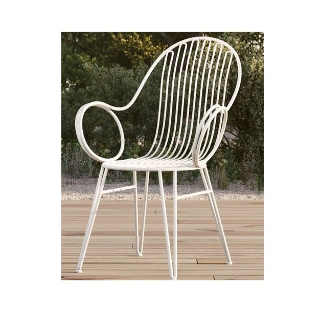 Customized Shape For Sitting Solid Metal Wire Dining Chair With Black Powder Coating Finishing Modern Wire Design