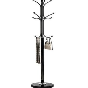 Metal Coat Rack Stand with Natural Marble Base Free Standing Hall Tree with 12 Hooks for Hanging Scarf Jacket Home Hanger Stand