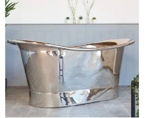 Square Shape Metal Side Tub Galvanized Stainless Steel Metal Bathtub Handmade Classic Design Metal Water Tank