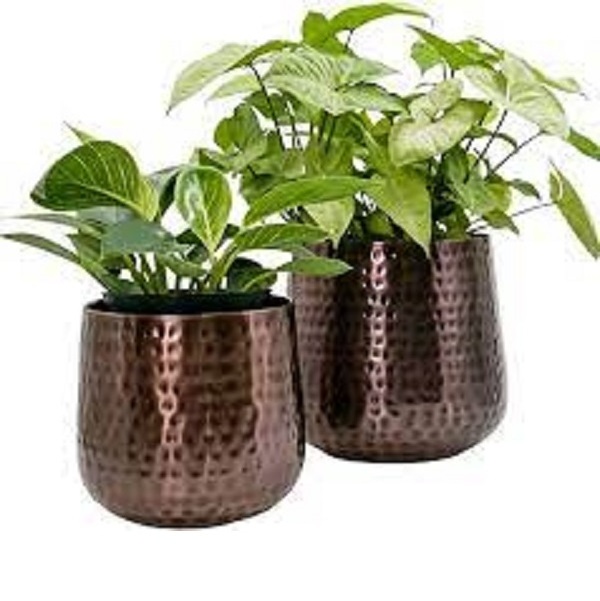 Planter Large Outdoor Copper Pots Indoor for Outside Patio Deck Garden Entryway Porch Flower Plant High Quality