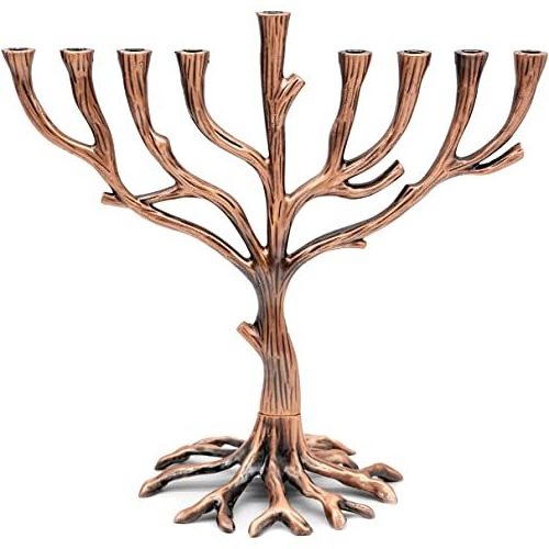 Tree of Life Home Decoration Menorah Candle Holder Jewish Menorah Candle Holder Hanukkah Candlestick Holder