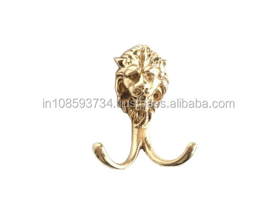 New Design Coat Hook Brass Shiny Polished Finished Metal Hooks Solid Brass Hook for Hanging Coat Decorative Products On Sale