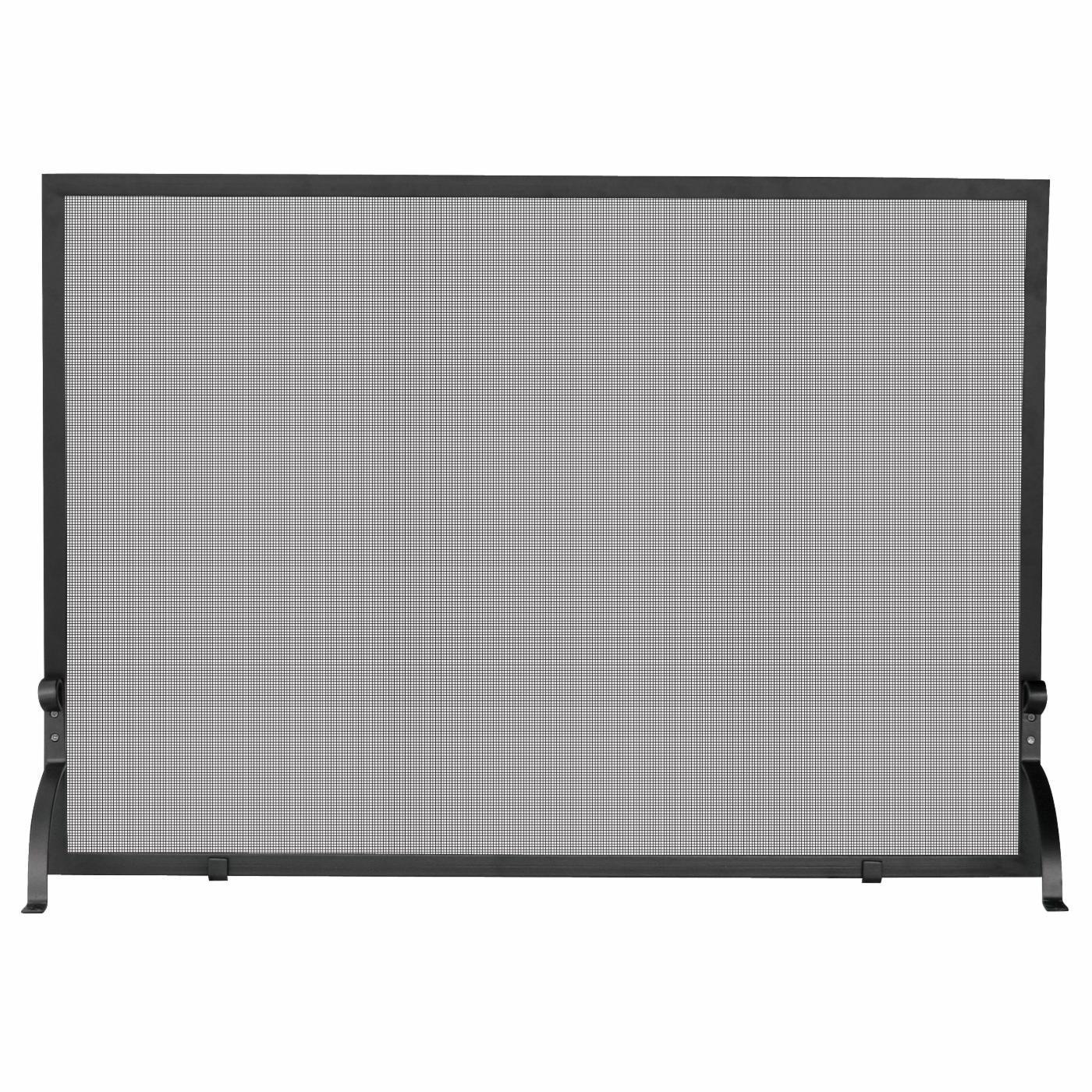 Premium Quality Folding 3-Panel Fireplace Screen with Mesh Vintage Iron Flame Ember Spark Guard Protector Bronze