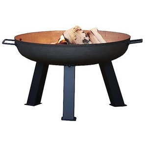 Fireplace Heater Log Charcoal Burner Extra Deep Large Round Camping Outside Patio Backyard Deck Heavy Duty Metal Fire Pit