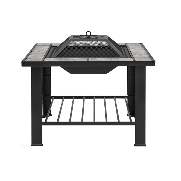 Wood Burning Fire Pit Includes a spark Screen and Poker Tool Outdoor Camping Fire Pit for Foot Rest Table