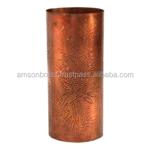 Perforated Metal Votive Candle Holder Bronze Finished Classic Candle Holder Reasonable Prices Small Votive