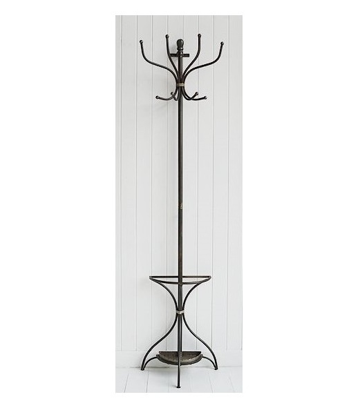 Antique Design Suit Coat Stand Free Standing Metal Tree Clothes Hanger Floor Tree Stand Drying Coat Rack