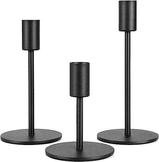 Black Candlestick Holders Metal Taper Candle Holders Candle Stick Candle Holder for Festive Table Decor Wedding Centerpiece