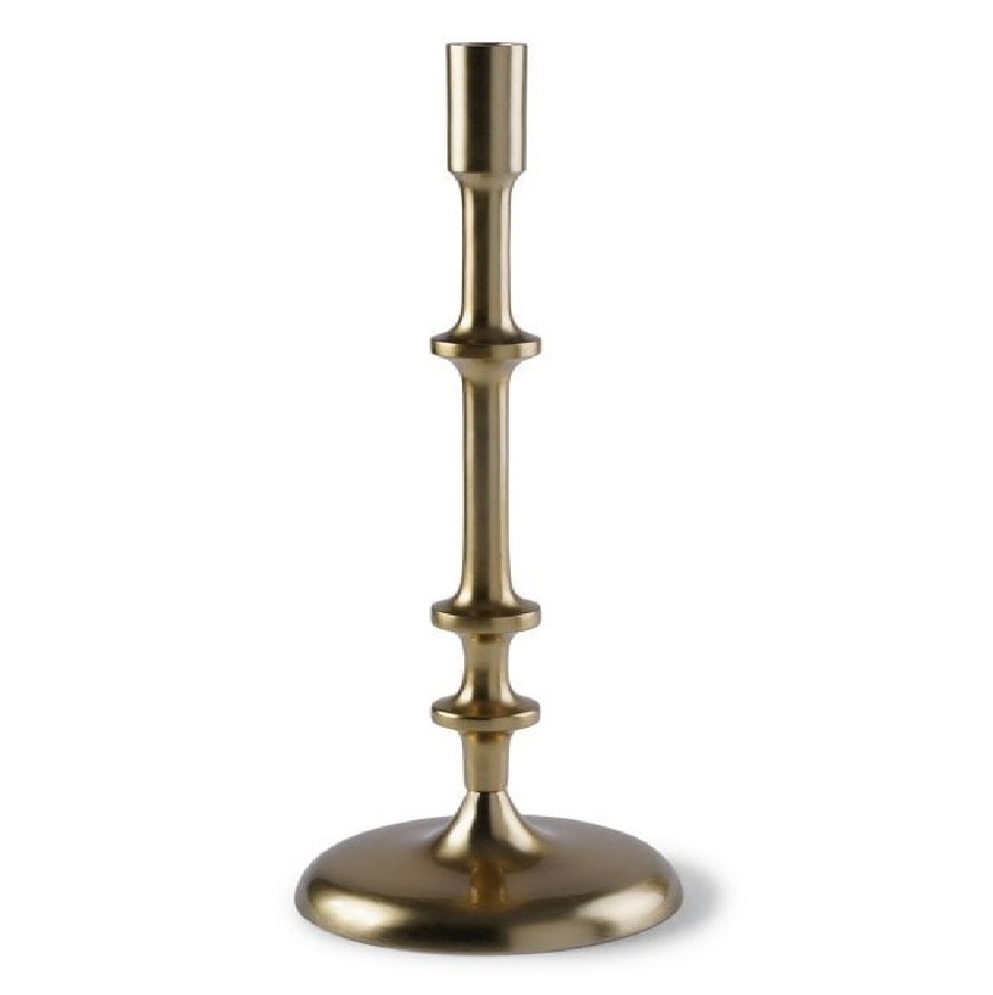 Contemporary Living Room Decoration Aluminium Golden Taper Candlesticks Steel Metal Candle Holder Gold Stand