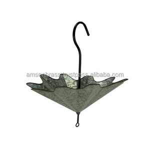 Manufacturer Hanging Planter Umbrella Shaped Metal Iron Galvanized Finished Decorative Planter