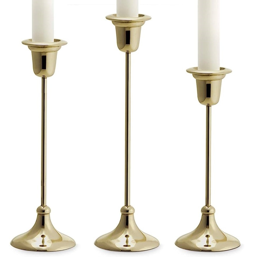 Iron Taper Candle Holder for Wedding Dinner Party Table Centerpiece Black Coated Finished Metal Tall Candlestick Holders