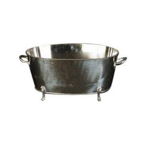 Wine Cooler Metal Solid Iron Oval Shaped Wine Tub Footed Wine Ice Bucket Luxury Ice Bucket