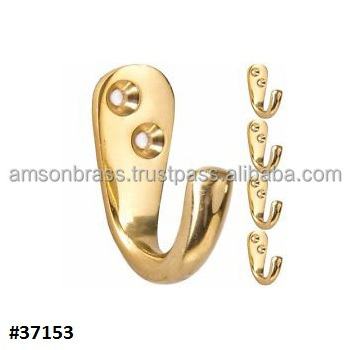 Manufacturer and Wholesaler Brass Fancy Wall Hooks for Bathroom Wall Decorative Double Wall Hook Metal